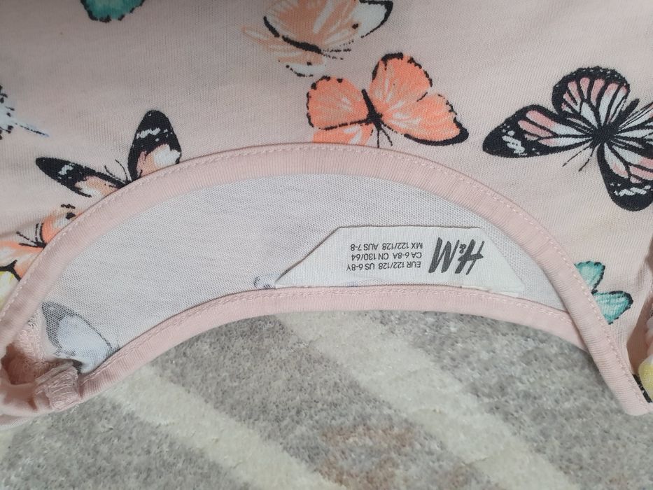 Zestaw 2 szt. 2-pack bluzka letnia bez rękawów H&M 122/128 bdb stan