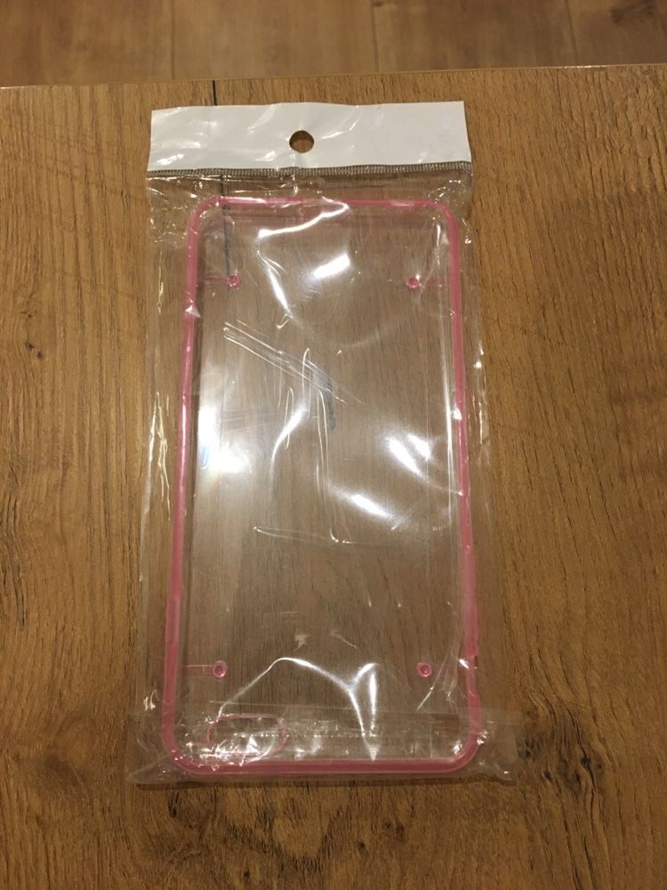 ETUI Przezroczyste z silikonowym rantem do iPhone 6 Plus