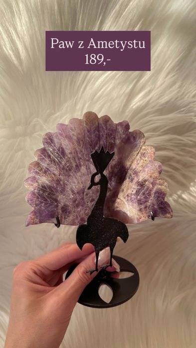 Paw z Ametystu 16 cm 142g • Harmonia • Ochrona • Intuicja •