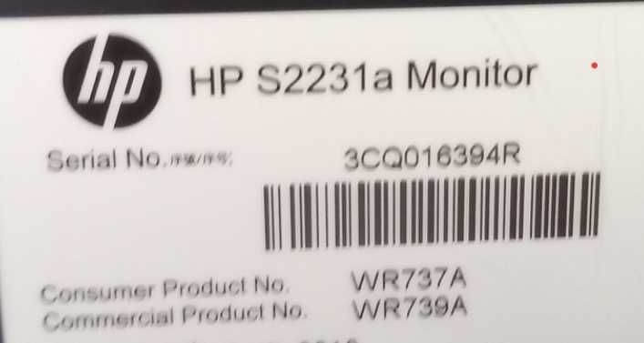 Monitor HP 21,5 polegadas