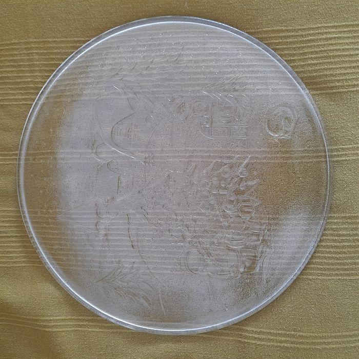 Prato vidro 30 cm bolos