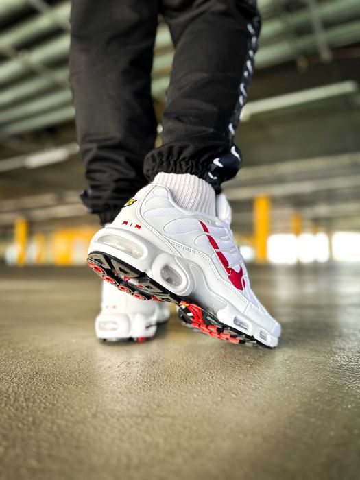 Кросівки Nike Air Max Plus Double Swoosh "White/Red" premium