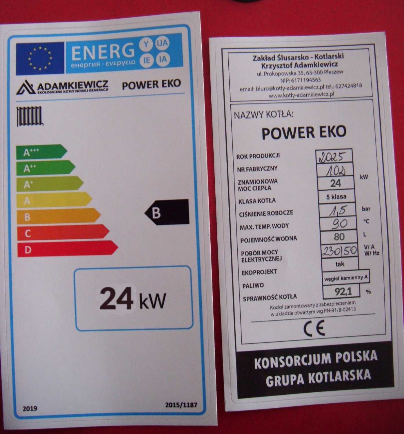 Kocioł co Power Eko 24 kW piec dofinansowanie 5 klasa ekogroszek pelet