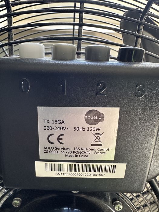 Ventoinha equation TX-18GA