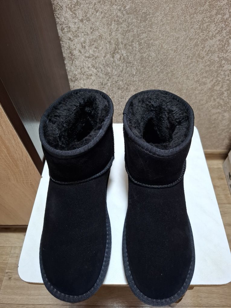 Угги замшевые низкие