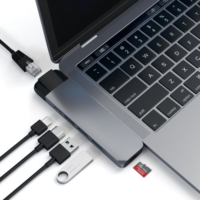 Satechi - USB-C Pro Hub with Ethernet & 4K HDMI (space grey)