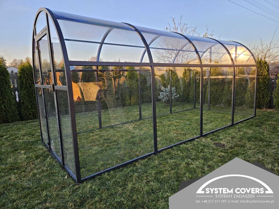 Szklarnia aluminiowa z poliwęglanem 2.1x5.35x2.3 - nowa od producenta