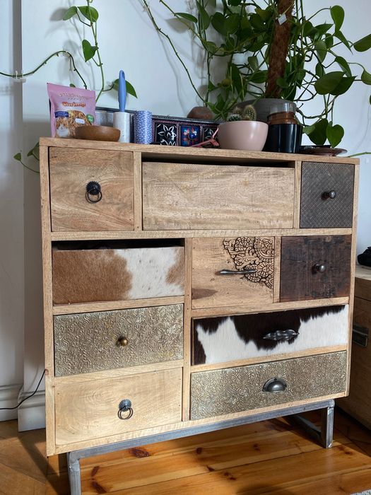 Komoda industrialna indyjska loftowa drewno egzotyczne