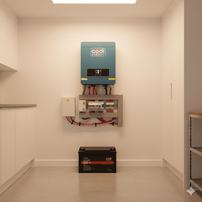 Гібридний інвертор CODI 4200W + LiFePO4 120Ah | Автономне живлення буд