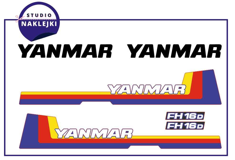 Naklejki traktorek Yanmar FH16D Nalepki Nalepka Naklejka