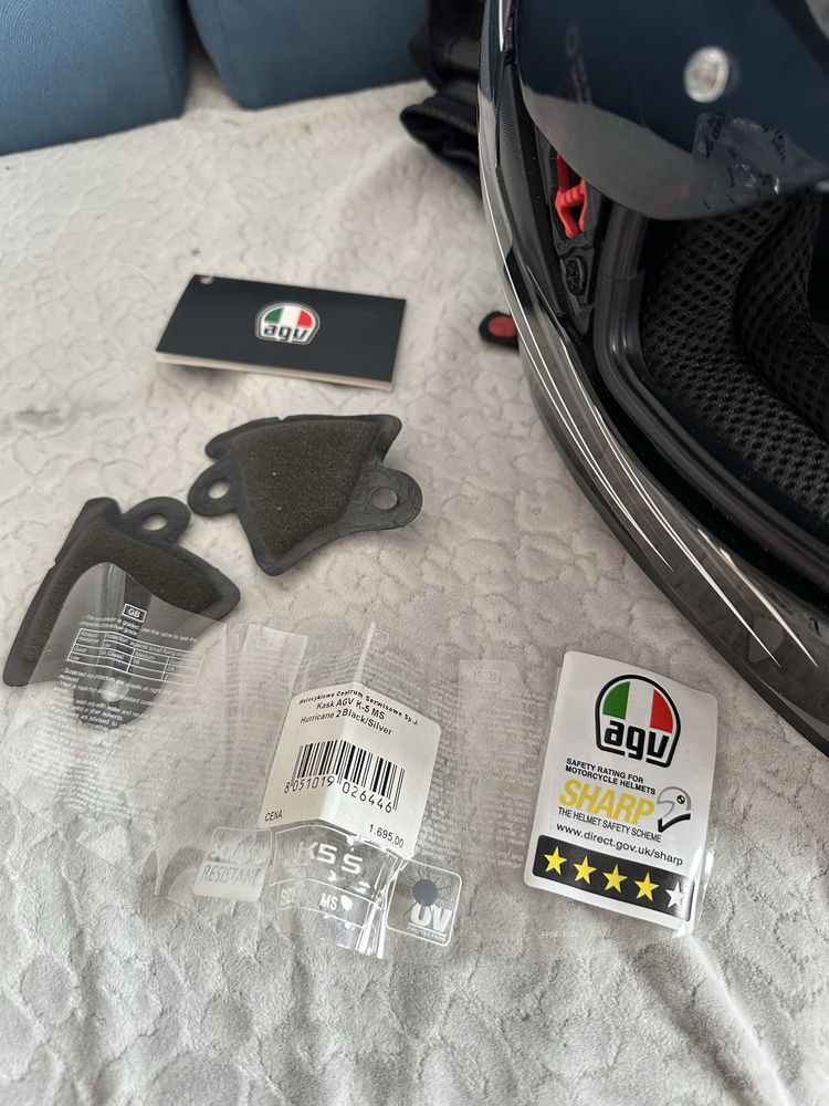 kask AGV K-5 (rozmiar MS / 57 cm) z interkomem Midland BTX2 Pro S