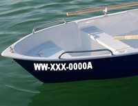 Wodoodporne numery rejestracyjne na łódź, łódkę, motorówkę