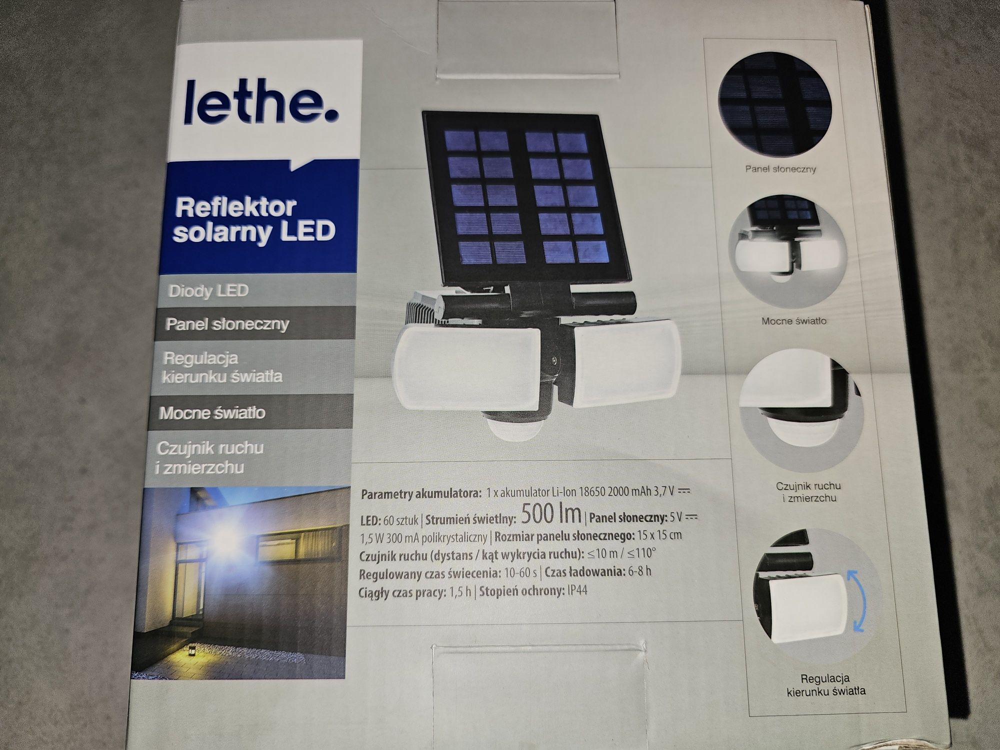 Lethe. Reflektor solarny led.