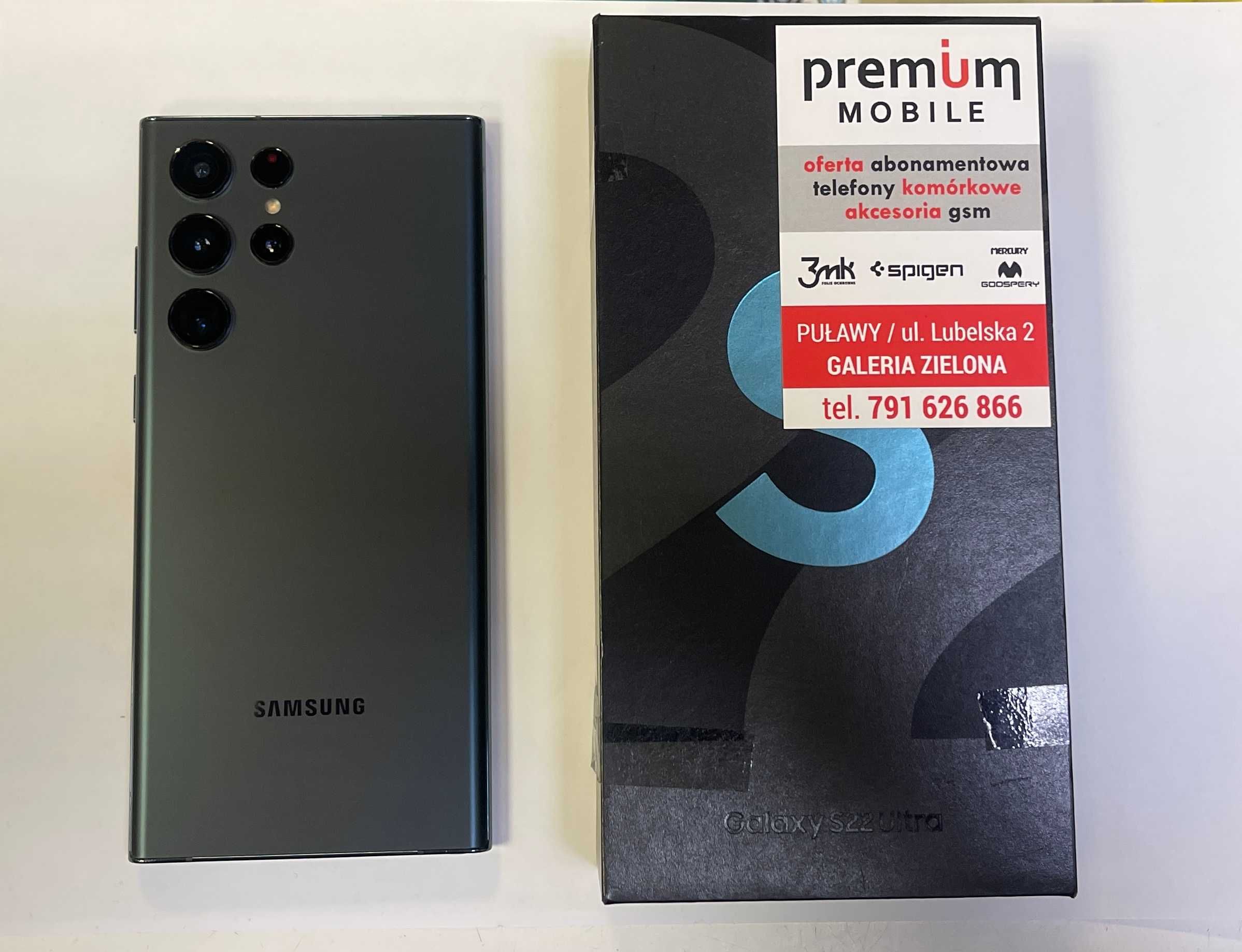 Samsung S22 ULTRA 5G, 128GB/8GB, Kolor:GREEN, PREMIUM MOBILE Puławy