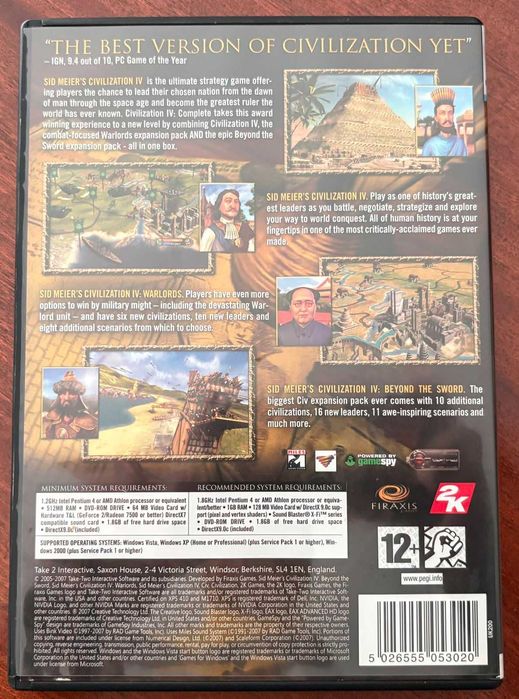 Jogo PC Civilization IV Complete Edition