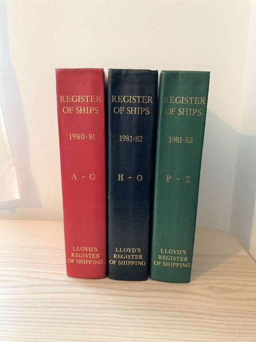 Livros Lloyds Register of Shipping - 3 Volumes e Suplementos
