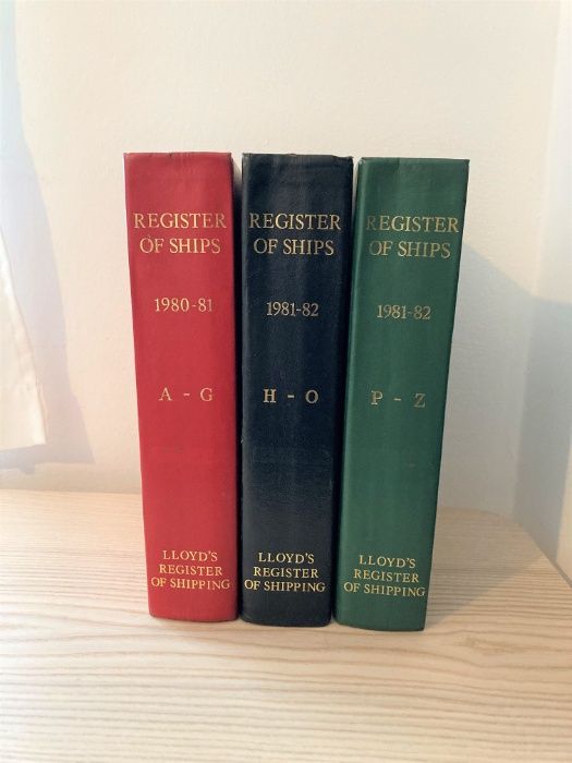 Livros Lloyds Register of Shipping - 3 Volumes e Suplementos c/ portes