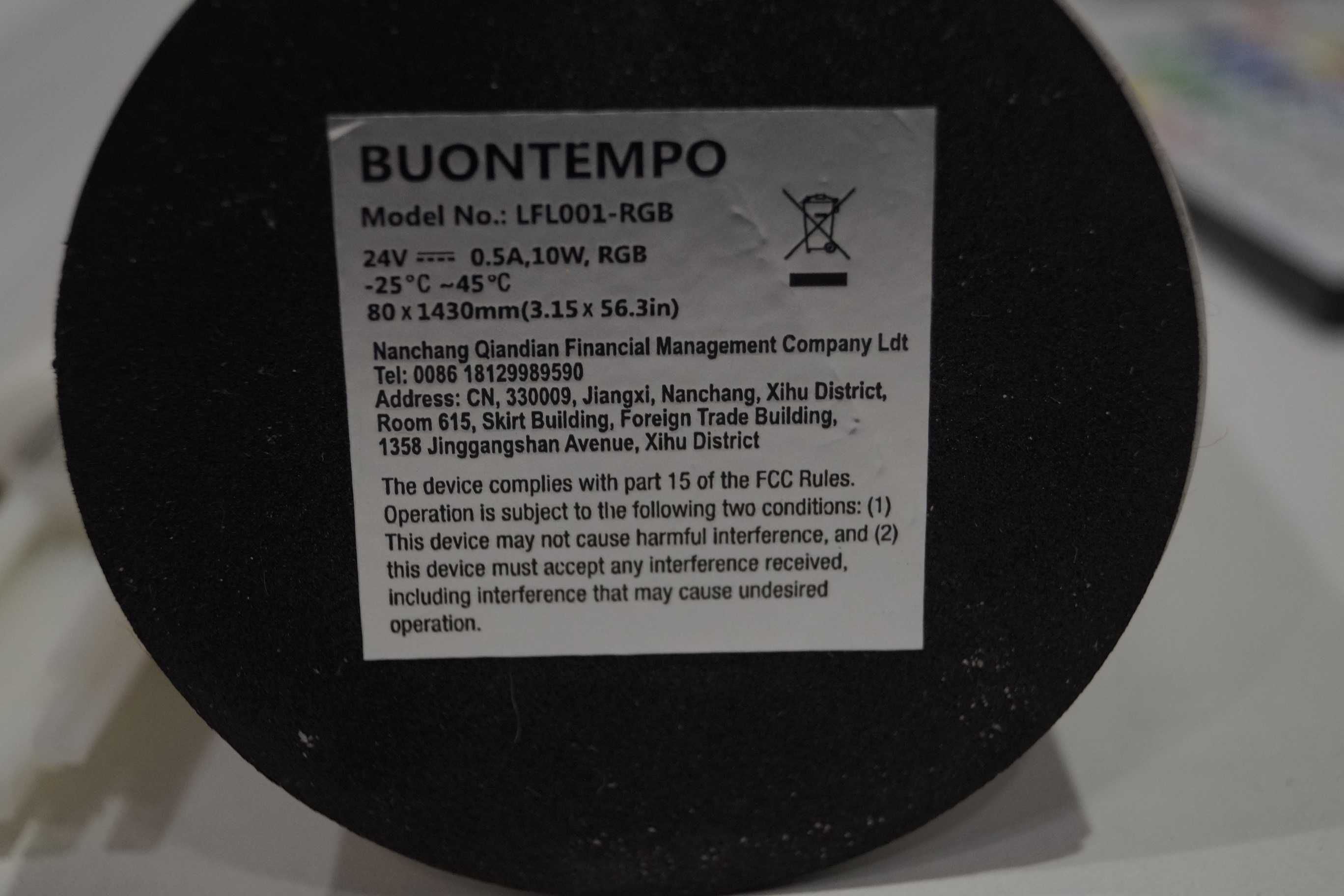 336 BUONTEMPO Inteligentna lampa podłogowa stojąca RGB smart biała 10W