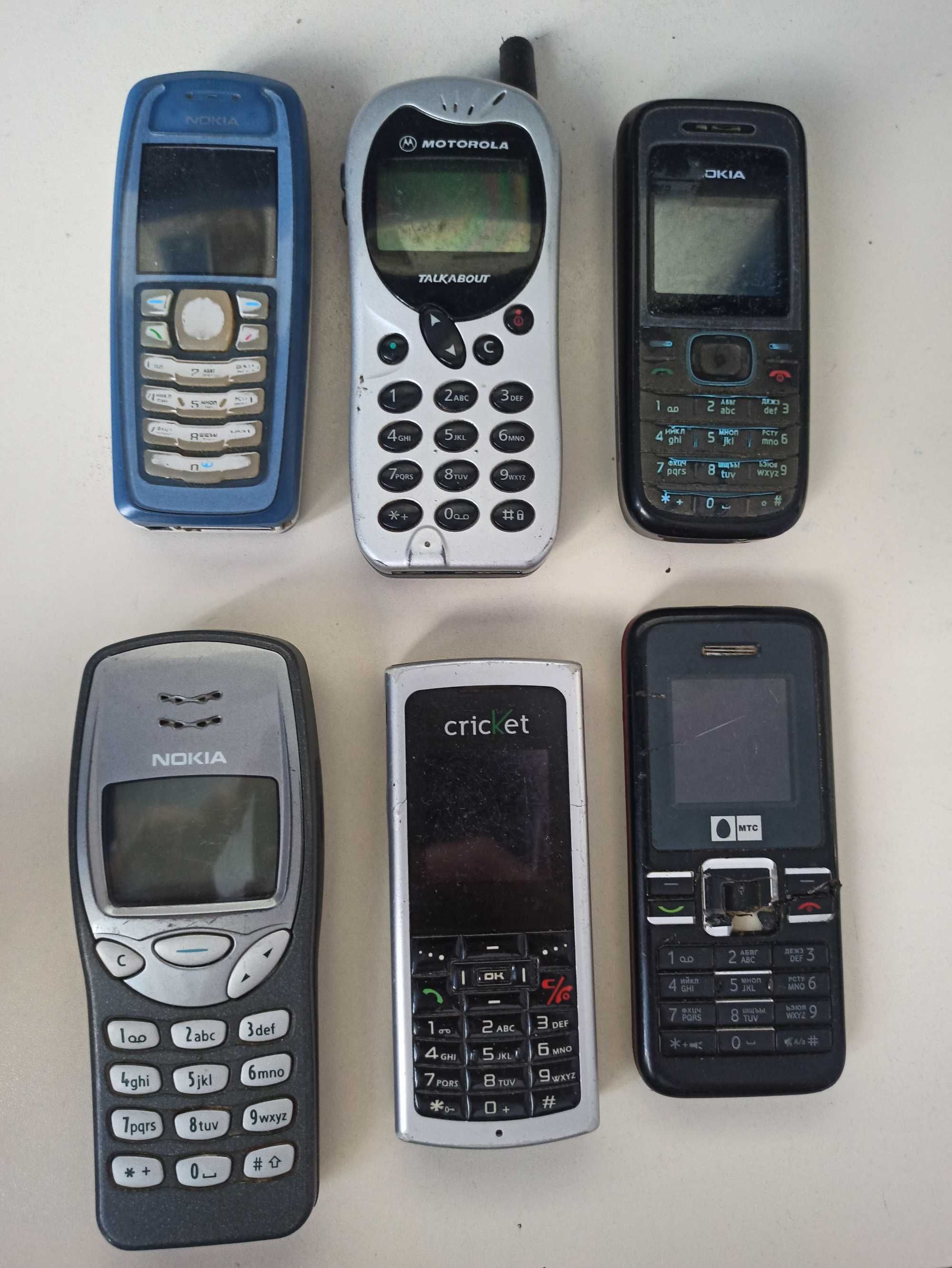 Nokia 3100, Motorola AC2-41A00, Nokia 1208, МТС 236, cricKet J88B