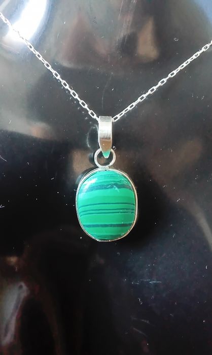 Fio em Prata de Lei com Malaquita Natural