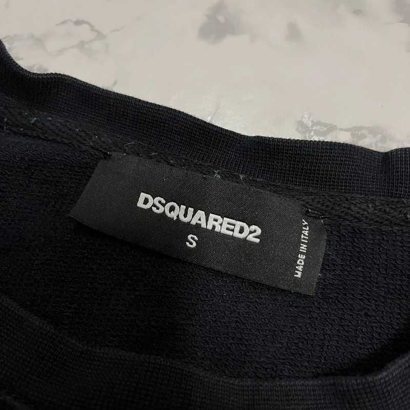 Czarna bluza Dsquared2 Crewneck Sweatshirt Vintage Retro y2k 90s 00s