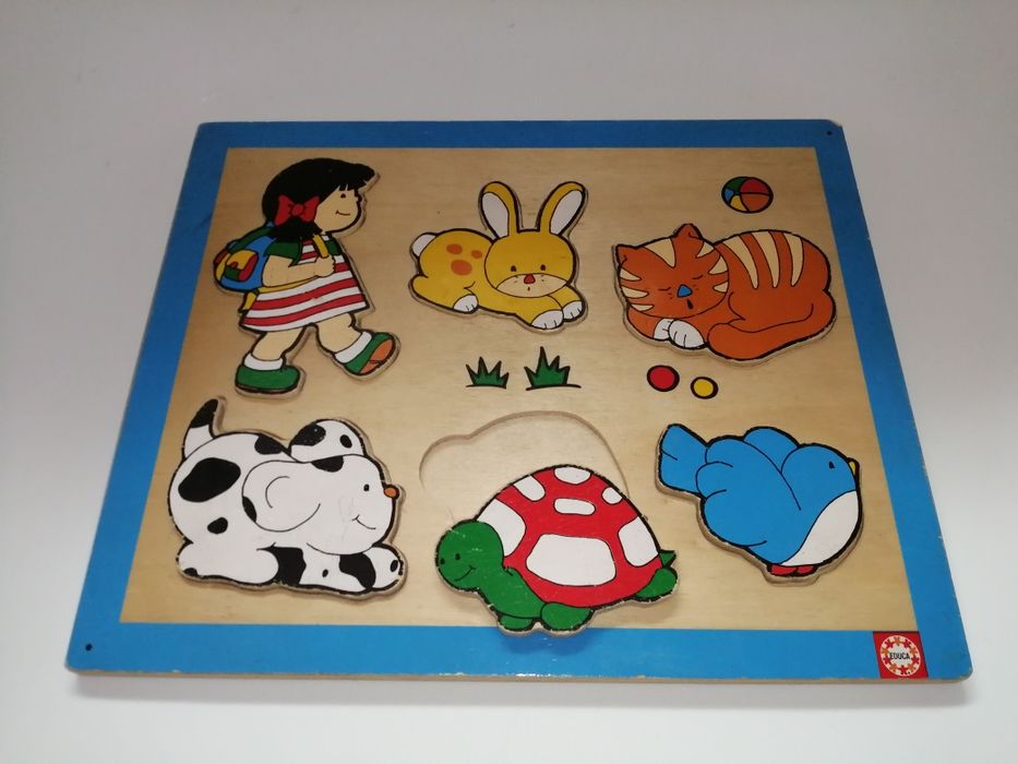 Vários jogos em madeira, didácticos, Puzzles, bom estado