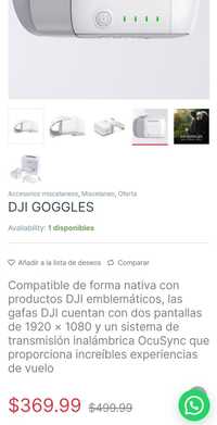 DJI Oculos Goggles - Preço Otimo, Ultima Chance