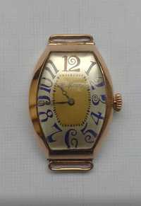 Henry Moser  złoty zegarek beczka 1920 lat 583 p r