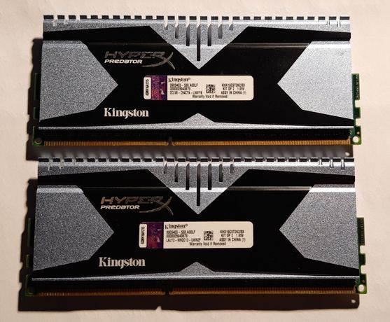 Продам ОЗУ 8gb (2×4gb) Kingston HyperX  KHX16C9T2K2/8X