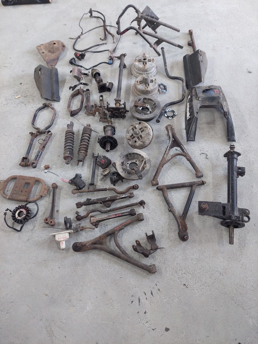Kawasaki klf 300 amortyzator wahacz alternator bęben kolumna  piasta