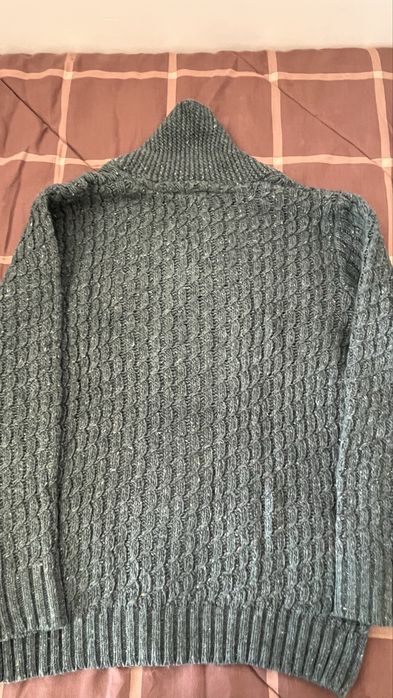 Cardigã Sfera verde 13-14 anos em malha com botões