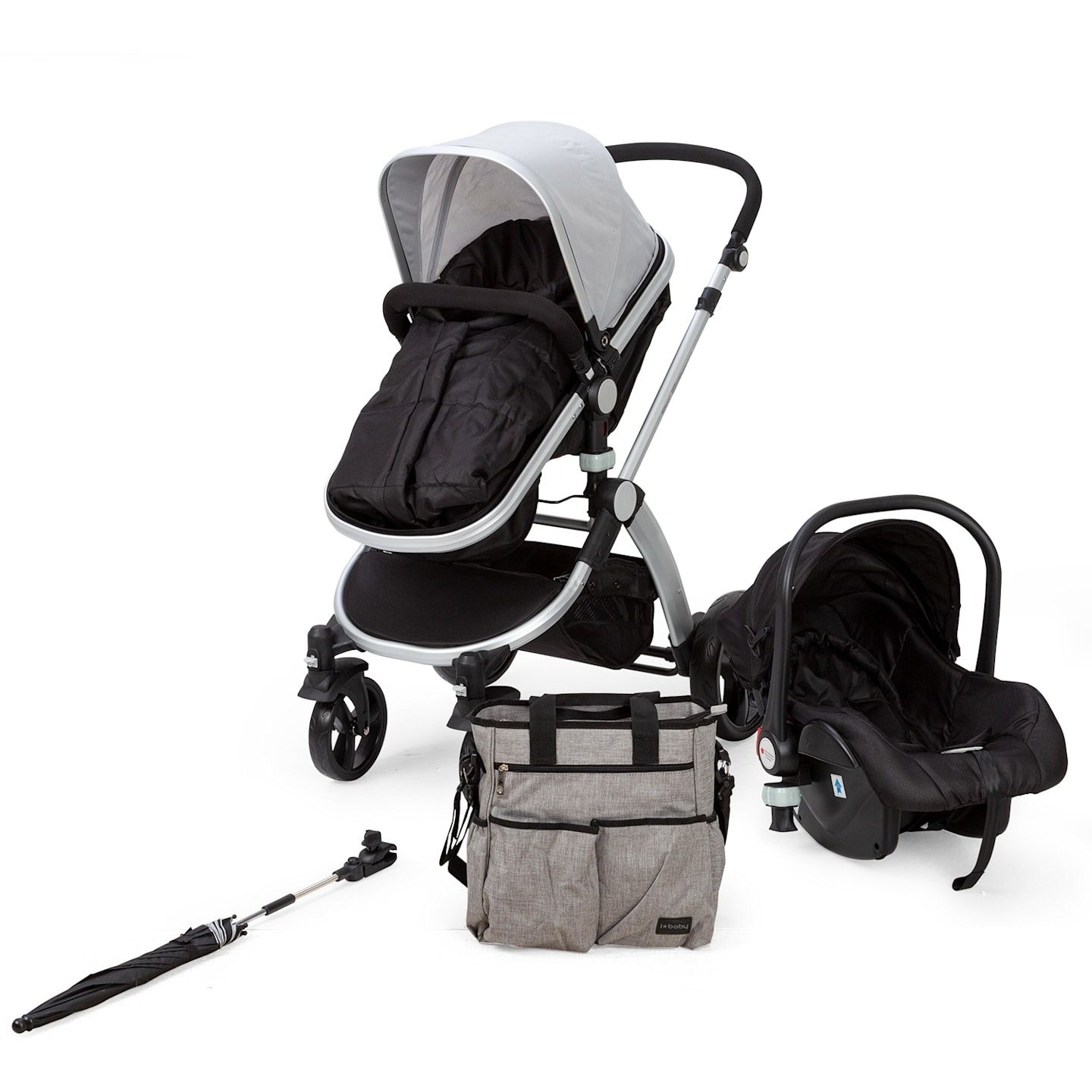 Go Baby Neo Wózek dziecięcy 3 w 1, Grey Nowy