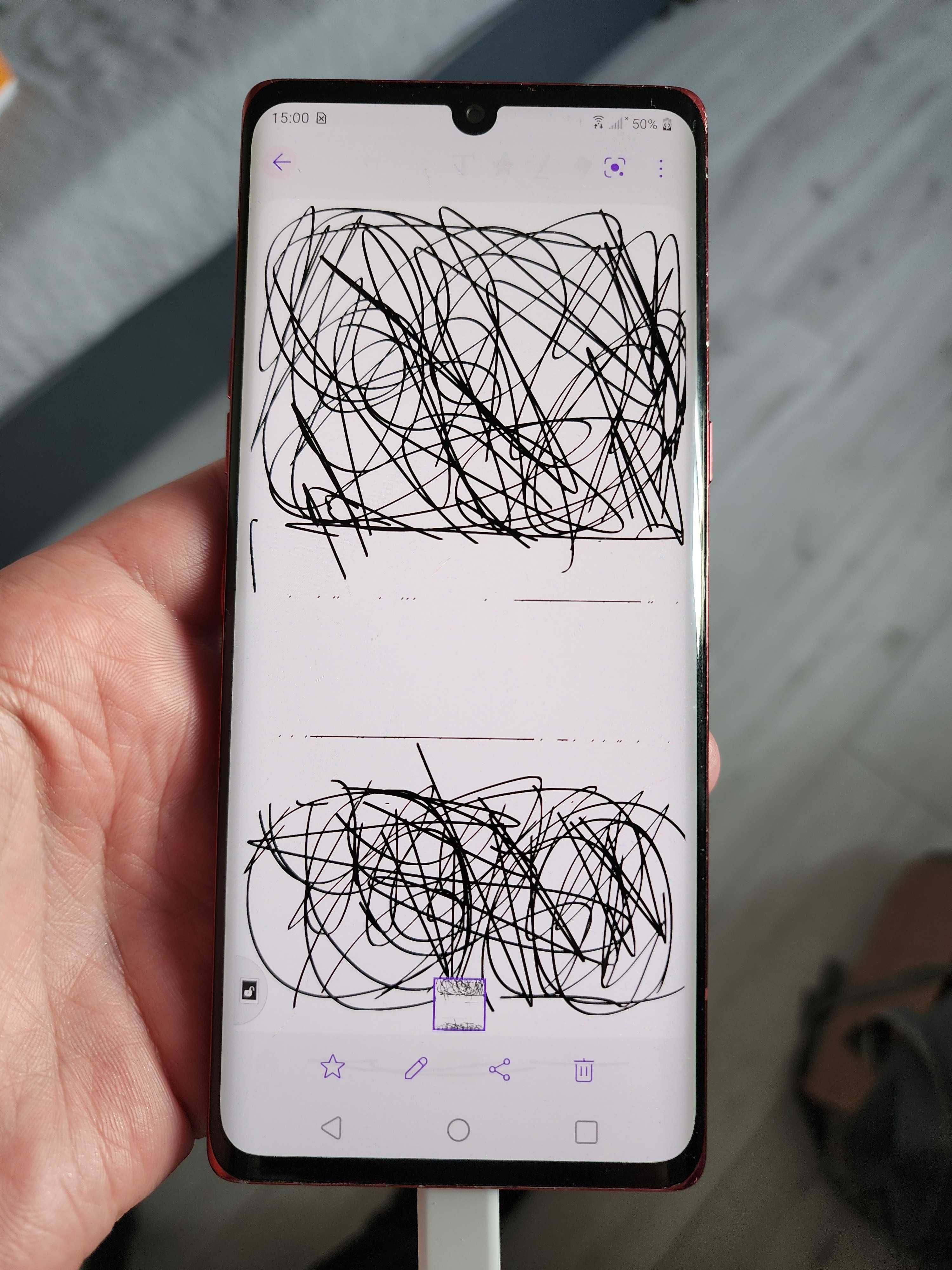 Дисплей в рамі lcd Lg Velvet 5G red
