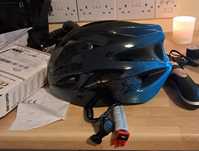 Kask rowerowy rozmiar niebieski czarny uniwersalny