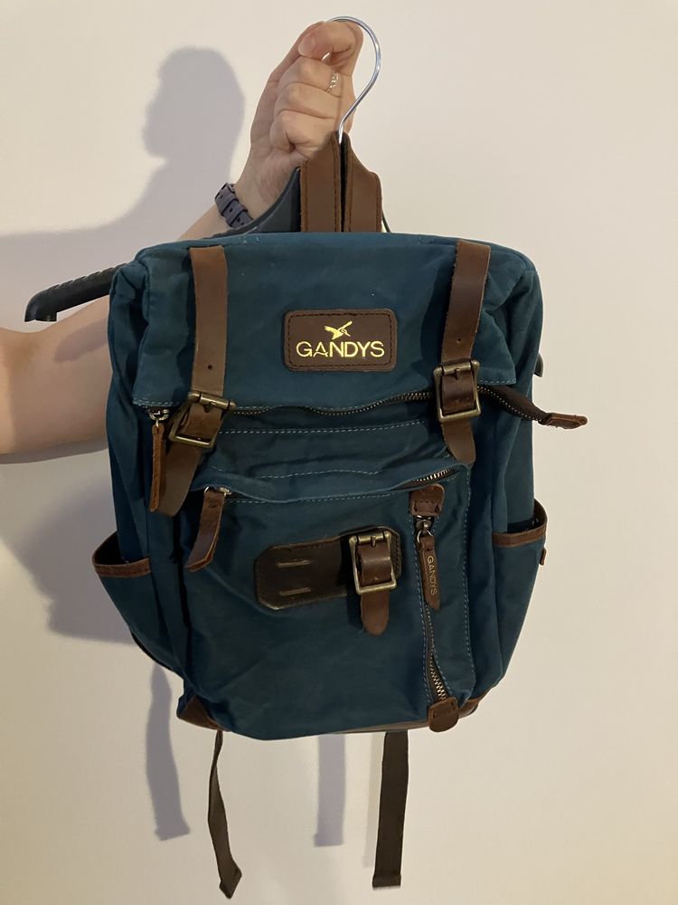 Plecak Gandys Teal Waxed Cotton Mini Bali Backpack