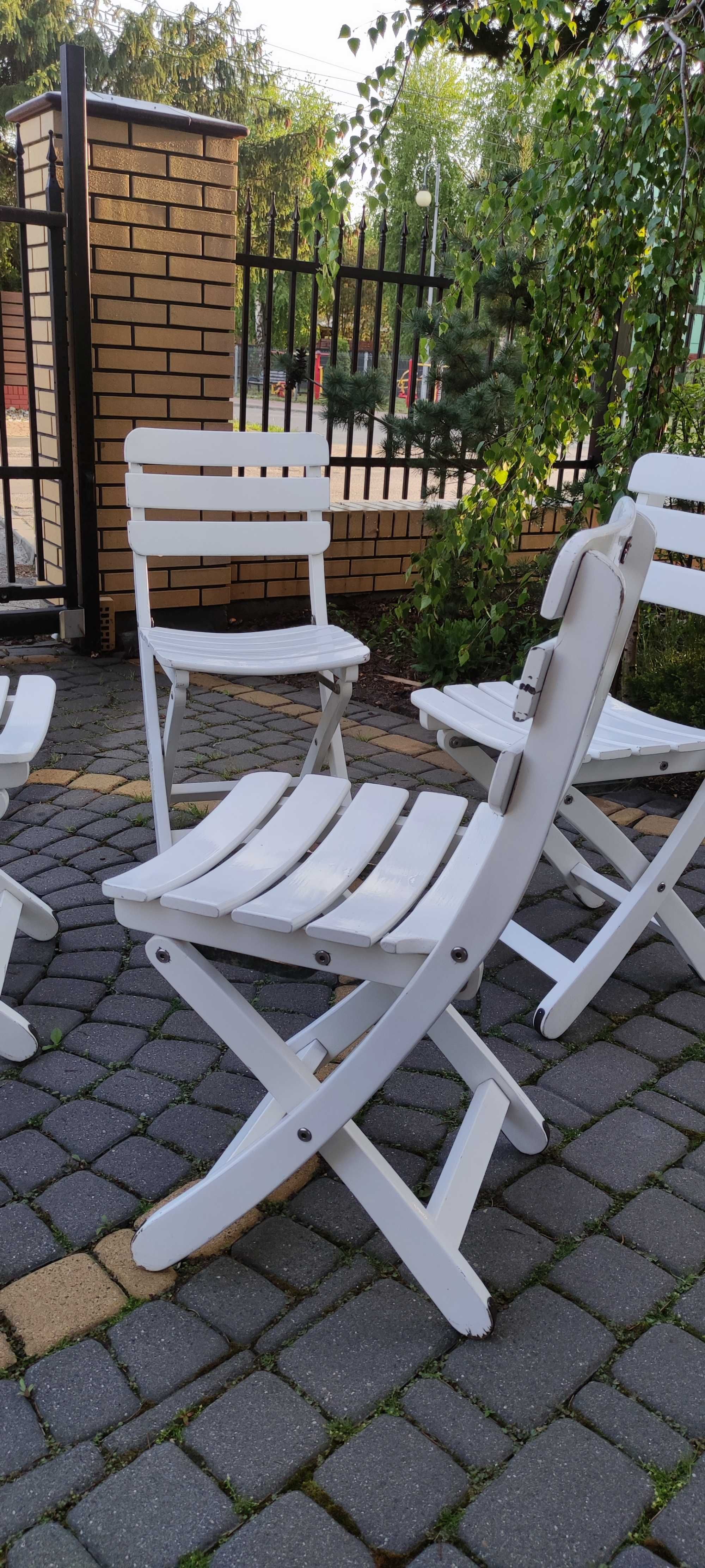Drewniane krzesła ogrodowe Herlag/Kettler