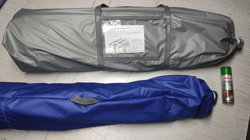 Nowa markiza daszek tarp przyczepy ok 4m  PREMIUM z kalenicą