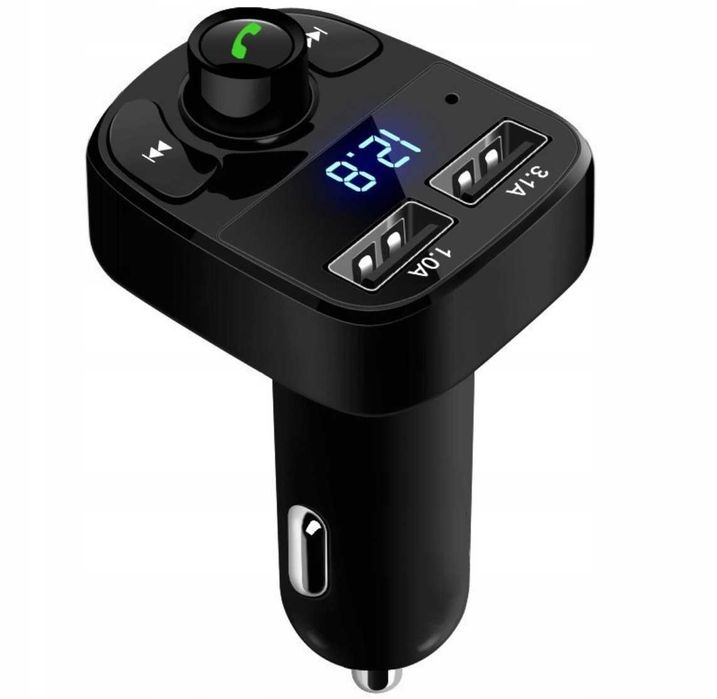 TRANSMITER ładowarka 2xusb FM SD MP3 bluetooth