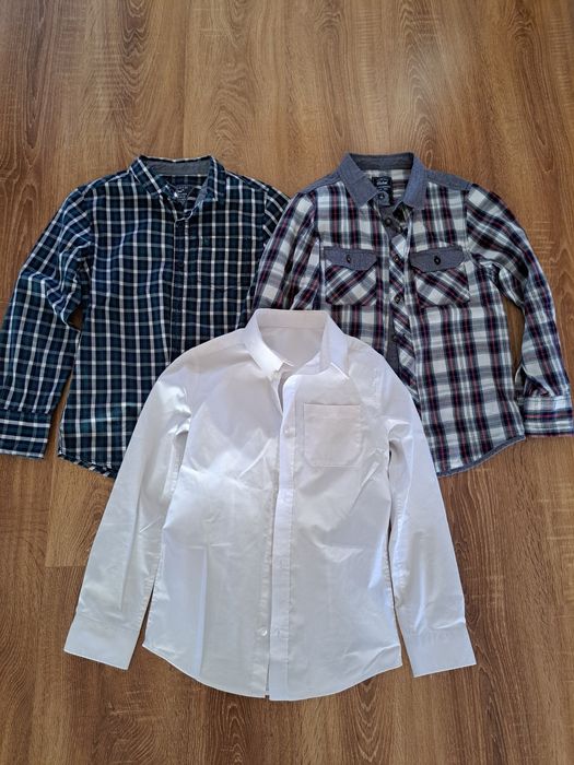 Koszule chłopięce z długim rękawem rozmiar 134/140