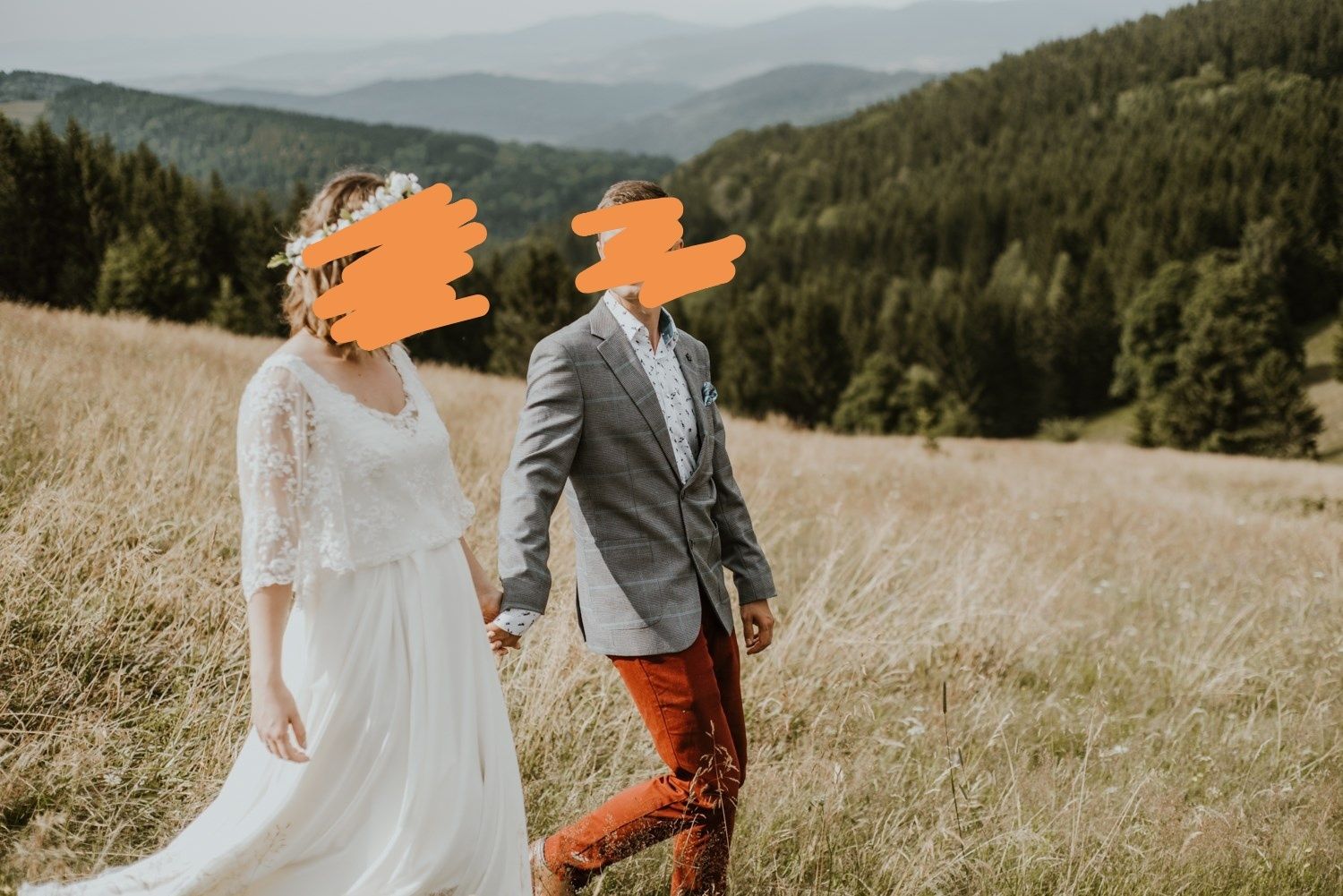 Suknia ślubna boho rustykalna kość słoniowa, do obejrzenia w Ciasne