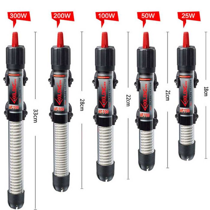 Обогреватели от 25W до 300W с терморегулятором для аквариумов