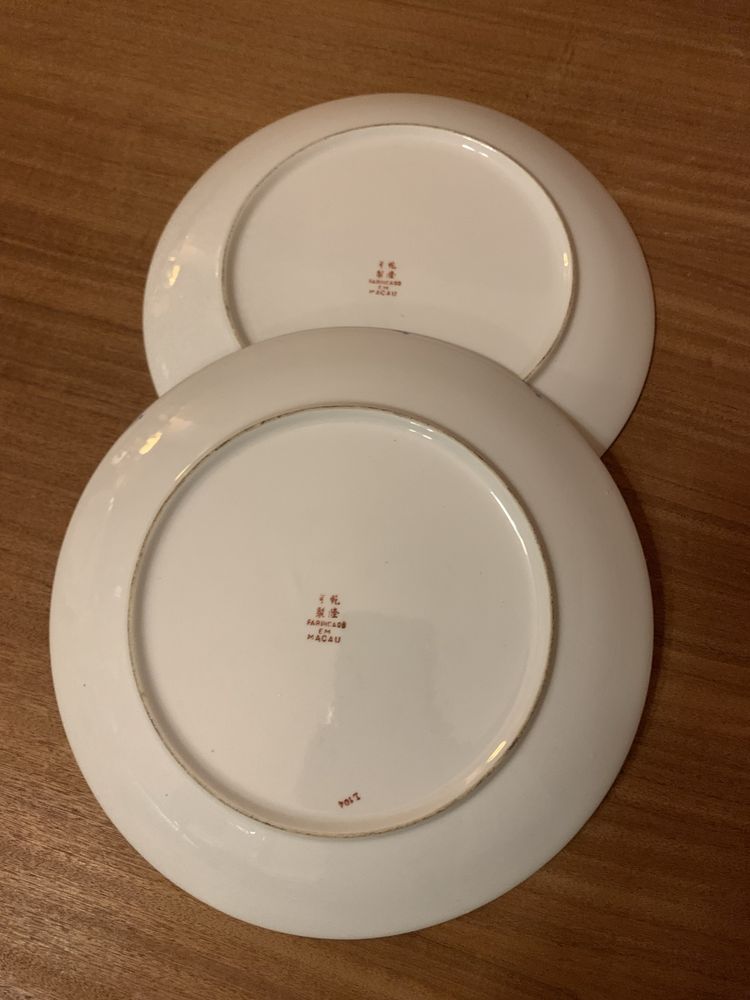 Pratos de porcelana de Macau