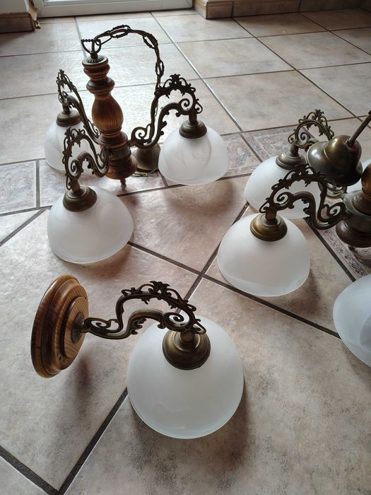 Lampy piątka trójka kinkiet przepiękny komplet