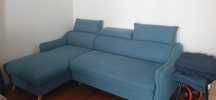 Rozkładana sofa narożnik ze skrzynią
