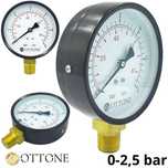 Manometr Radialny Tarczowy Dolny 100mm 1/2 Cala 0-2,5 Bar Ottone