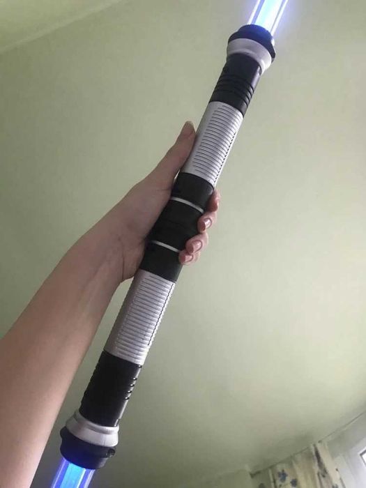 Световой меч ситха 132 см Двусторонний 12 изменяющихся цветов +звук