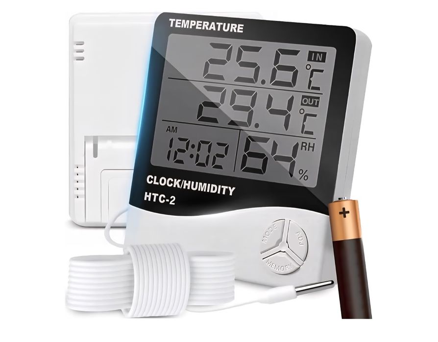Termometr wewnetrzny i zewnętrzny z sondą - nowy