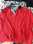 Polo manga comprida vermelho quebramar