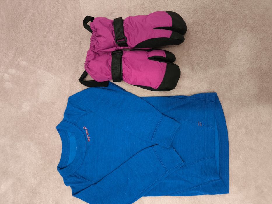 Devold 92, Koszulka wełniana i rękawiczki 6-8 lat