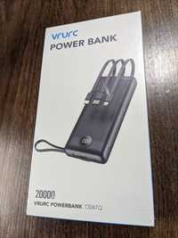 Power bank VRURC 2000 з кабелями, павербанк